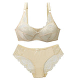 Sinvera Ultra Soft Lace Plus Size Bra & Panty Set – Padded Full Coverage Lingerie for Women