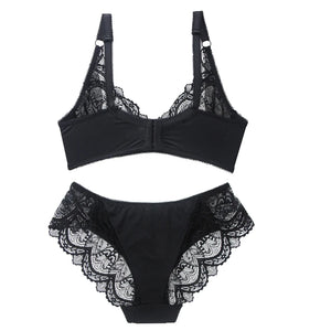 Plus Size Lace Push-Up Bra and Panty Set – Supportive & Elegant Lingerie for Fuller Figures