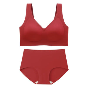 Sinvera Dikişsiz ve Desteksiz Büyük Beden Sütyen & Külot Takımı – Sarkan Göğüsleri Toparlayıcı Rahat Kalıp, M–5XL (40–120 kg)