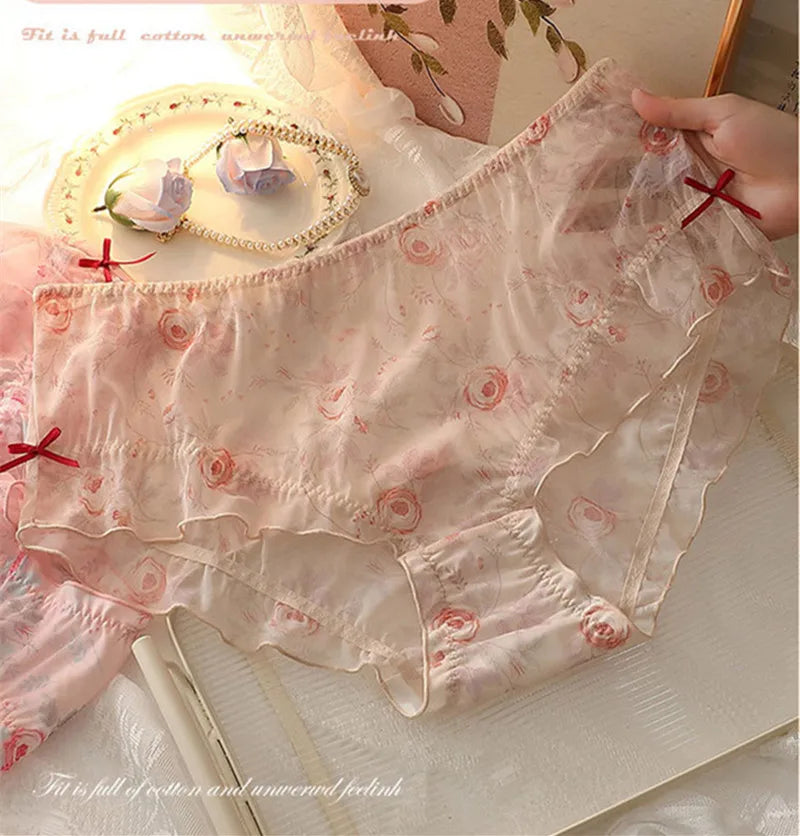 Sinvera Plus Size Ultra-Thin Lace Vintage Panties – XL to 5XL Breathable Women’s Underwear