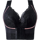Sinvera Seamless Front Closure Push-Up Bra – Plus Size, Wireless, Comfortable Lift Support for Everyday Wear