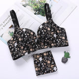 Seamless Wireless Push-Up Bra & Panty Set – 3/4 Cup, Adjustable Straps