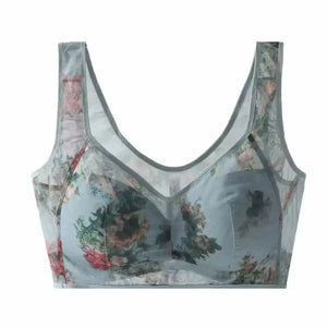 Sinvera Ice Silk Cooling Lace Bralette – Seamless, Breathable, Wireless Comfort for Everyday Wear (S-6XL)