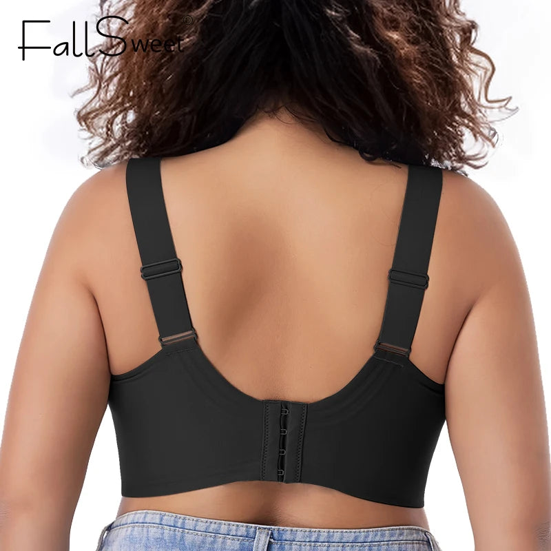 Sinvera Seamless Wireless Plus Size Bra – Ultra-Comfort Bralette for Women M to 6XL
