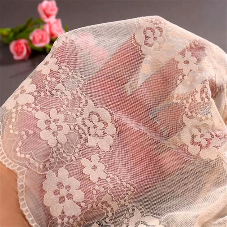 Sinvera Plus Size Lace Mesh Panties – High Waist Shaping Briefs for Tummy Control & Comfort (M-XXXL)