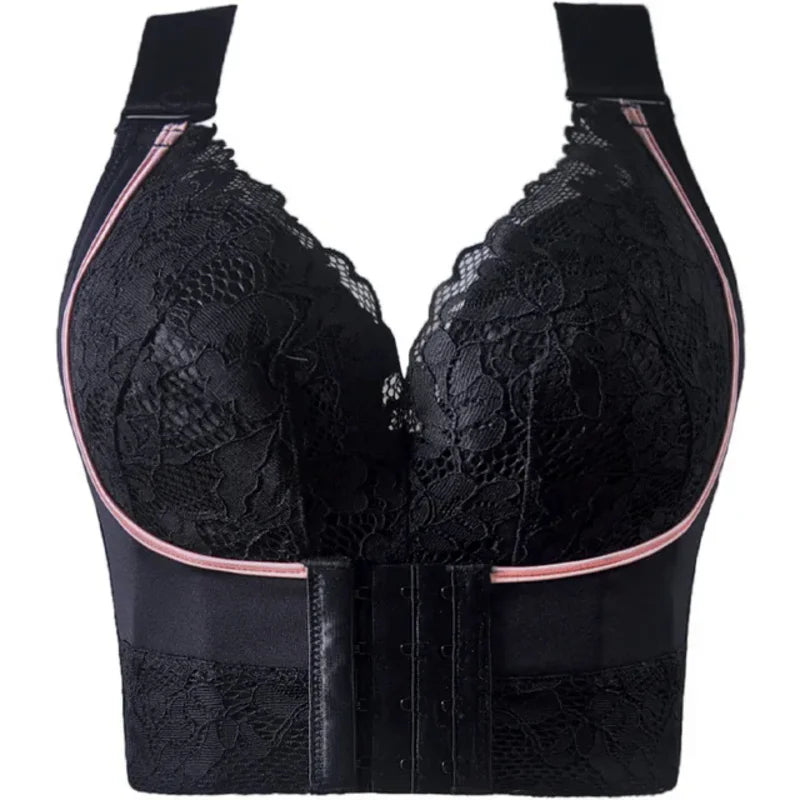 Sinvera Seamless Front Closure Push-Up Bra – Plus Size, Wireless, Comfortable Lift Support for Everyday Wear