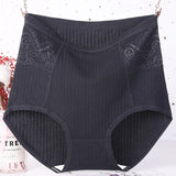 Sinvera™ High Waist Lace Cotton Briefs – Breathable Plus Size 6XL Shaping Panty for Women