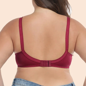 Sinvera Plus Size Lace Full Cup Bra – Wireless, Ultra-Thin, Supportive & Comfortable (85–110C)