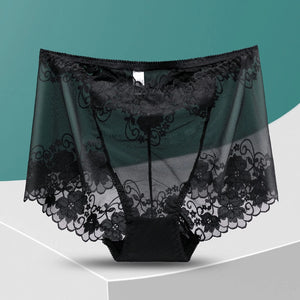 Sinvera Plus Size Lace Briefs – High Waist, Breathable & Seamless Underwear for Women (L–4XL)