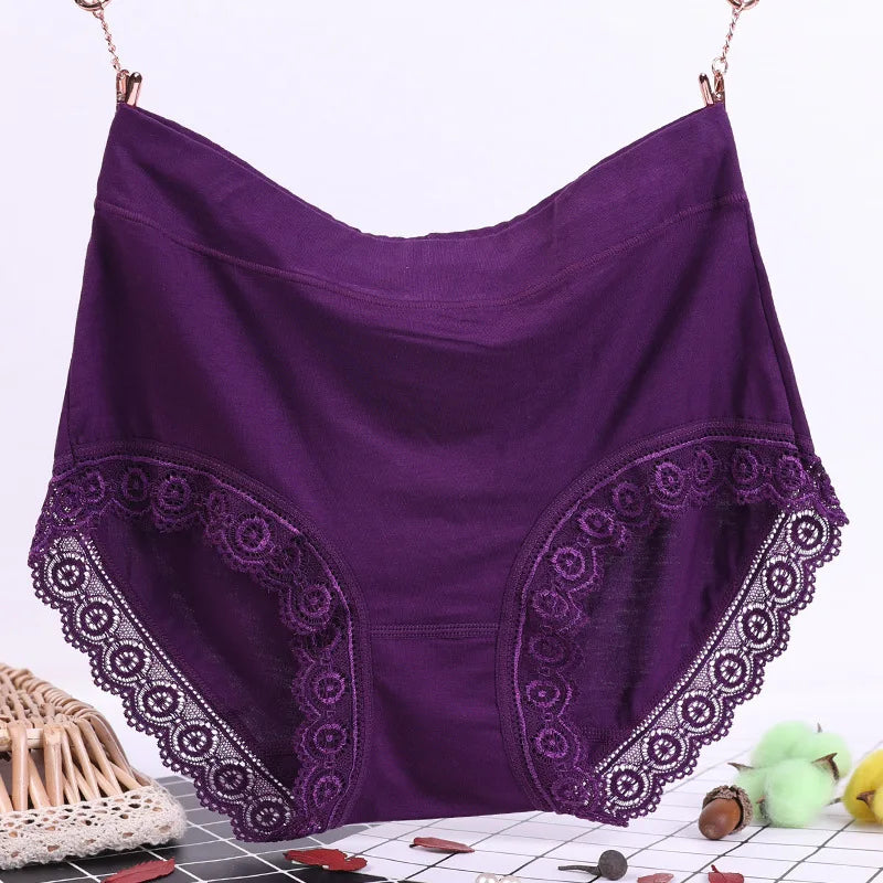 Sinvera Plus Size Modal Panties – Breathable High Waist Briefs for Curvy & Mature Women (Up to 120kg)