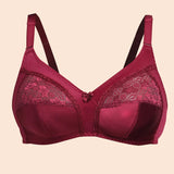 Sinvera Plus Size Lace Full Cup Bra – Wireless, Ultra-Thin, Supportive & Comfortable (85–110C)