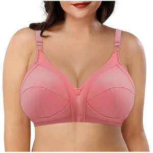Sinvera Plus Size Wireless Cotton Lace Bra – Deep V, Soft & Supportive, C to G Cup