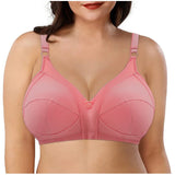 Sinvera Plus Size Wireless Cotton Lace Bra – Deep V, Soft & Supportive, C to G Cup