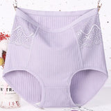 Sinvera™ High Waist Lace Cotton Briefs – Breathable Plus Size 6XL Shaping Panty for Women