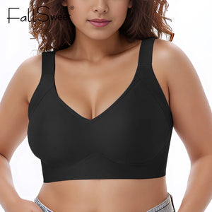 Sinvera Seamless Wireless Plus Size Bra – Ultra-Comfort Bralette for Women M to 6XL