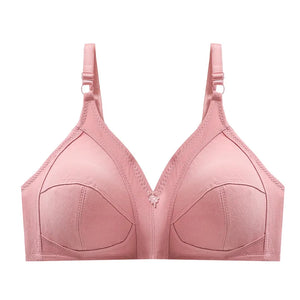 Sinvera Plus Size Wireless Cotton Lace Bra – Deep V, Soft & Supportive, C to G Cup