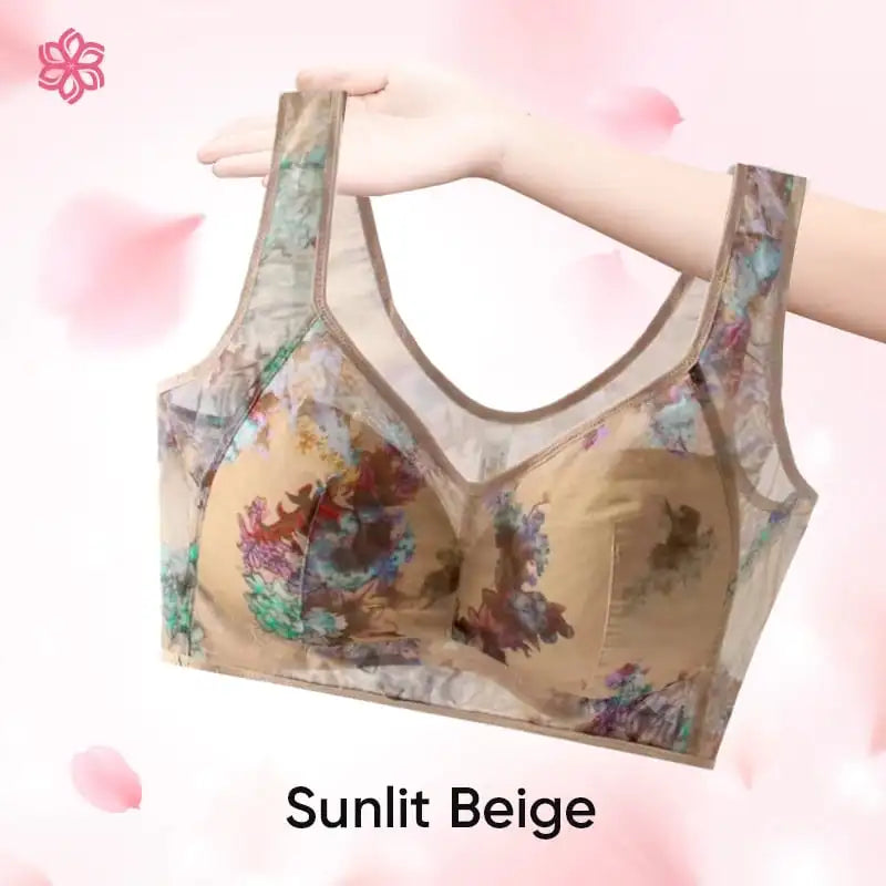 Sinvera Ice Silk Cooling Lace Bralette – Seamless, Breathable, Wireless Comfort for Everyday Wear (S-6XL)