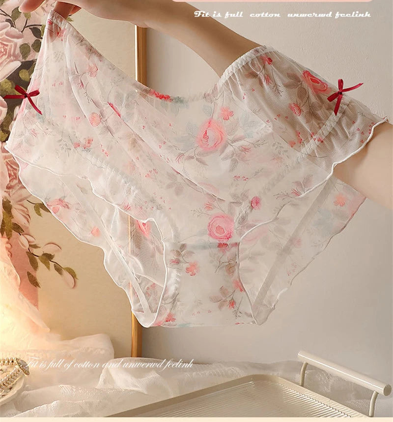 Sinvera Plus Size Ultra-Thin Lace Vintage Panties – XL to 5XL Breathable Women’s Underwear