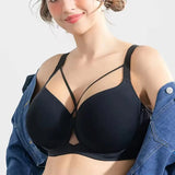 Sinvera Plus Size Seamless Push-Up Bra – Full Coverage, Wireless, Anti-Sagging Comfort Support