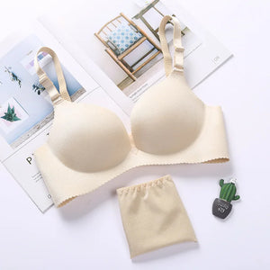 Seamless Wireless Push-Up Bra & Panty Set – 3/4 Cup, Adjustable Straps