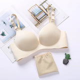 Seamless Wireless Push-Up Bra & Panty Set – 3/4 Cup, Adjustable Straps