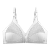 Sinvera Plus Size Wireless Cotton Lace Bra – Deep V, Soft & Supportive, C to G Cup