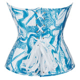 Sinvera Curve™ Plus Size Overbust Corset – Shaping Lace-Up Bustier with Bold Graffiti Design