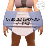 Sinvera Plus Size 8XL Leak-Proof Menstrual Panties – High Waist, Breathable, Heavy Flow Period Underwear for Women