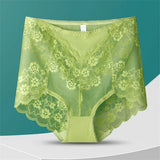 Sinvera Plus Size Lace Mesh Panties – High Waist Shaping Briefs for Tummy Control & Comfort (M-XXXL)