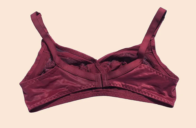 Sinvera Plus Size Lace Full Cup Bra – Wireless, Ultra-Thin, Supportive & Comfortable (85–110C)