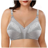 Sinvera Plus Size Wireless Cotton Lace Bra – Deep V, Soft & Supportive, C to G Cup