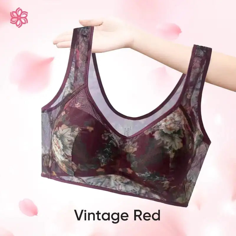 Sinvera Ice Silk Cooling Lace Bralette – Seamless, Breathable, Wireless Comfort for Everyday Wear (S-6XL)