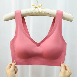 Sinvera Seamless Wireless Sports Bra – Push-Up Support, Plus Size Comfort Fit (M-7XL)
