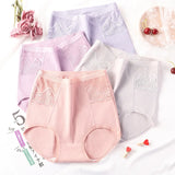 Sinvera™ High Waist Lace Cotton Briefs – Breathable Plus Size 6XL Shaping Panty for Women