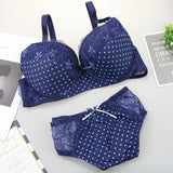 Plus Size Lace Push-Up Bra & Panty Set – Padded BCDE Cup Lingerie for Women