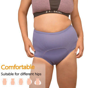Sinvera Plus Size 8XL Leak-Proof Menstrual Panties – High Waist, Breathable, Heavy Flow Period Underwear for Women
