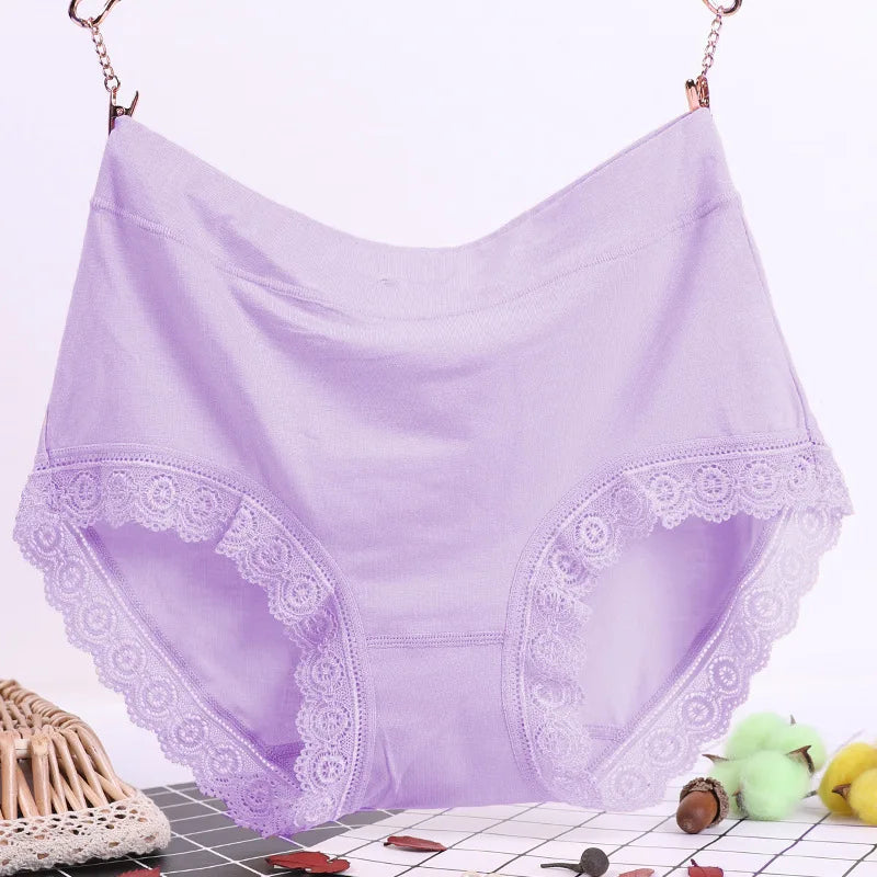 Sinvera Plus Size Modal Panties – Breathable High Waist Briefs for Curvy & Mature Women (Up to 120kg)