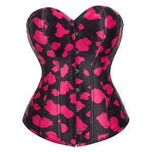 Sinvera Curve™ Plus Size Overbust Corset – Shaping Lace-Up Bustier with Bold Graffiti Design