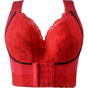 Sinvera Seamless Front Closure Push-Up Bra – Plus Size, Wireless, Comfortable Lift Support for Everyday Wear