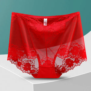 "Sinvera Plus Size Lace Panties – Sexy High Waist Briefs L-4XL | Soft, Breathable & Elegant Fit"