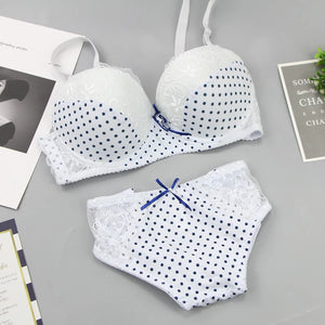 Plus Size Lace Push-Up Bra & Panty Set – Padded BCDE Cup Lingerie for Women