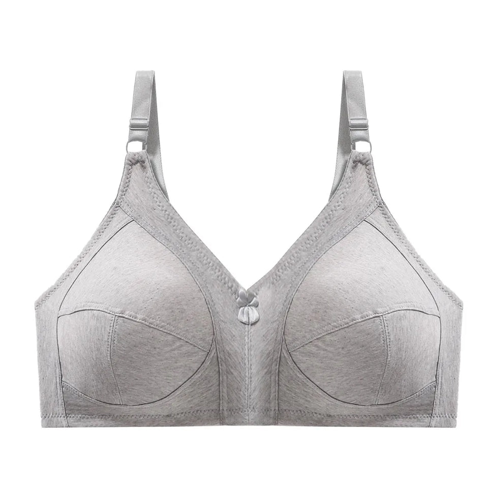 Sinvera Plus Size Wireless Cotton Lace Bra – Deep V, Soft & Supportive, C to G Cup