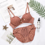 Lace Wireless Bra & Panty Set – Push-Up, Soft and Comfortable Lingerie