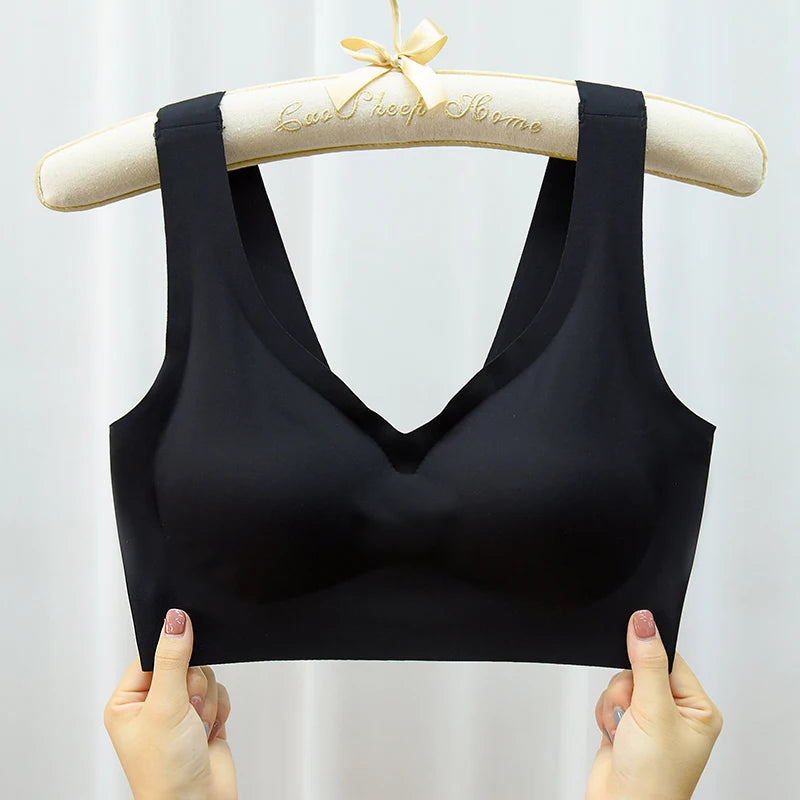 Sinvera Seamless Wireless Sports Bra – Push-Up Support, Plus Size Comfort Fit (M-7XL)