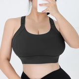 Sinvera Ultra Support Plus Size Sports Bra – 5XL High Impact Wireless Gym Bralette for Curvy Women