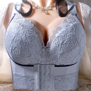 Sinvera Seamless Front Closure Push-Up Bra – Plus Size, Wireless, Comfortable Lift Support for Everyday Wear