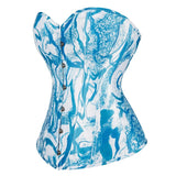 Sinvera Curve™ Plus Size Overbust Corset – Shaping Lace-Up Bustier with Bold Graffiti Design