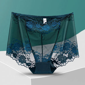 Sinvera Plus Size Lace Briefs – High Waist, Breathable & Seamless Underwear for Women (L–4XL)