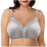 Sinvera Plus Size Wireless Cotton Lace Bra – Deep V, Soft & Supportive, C to G Cup